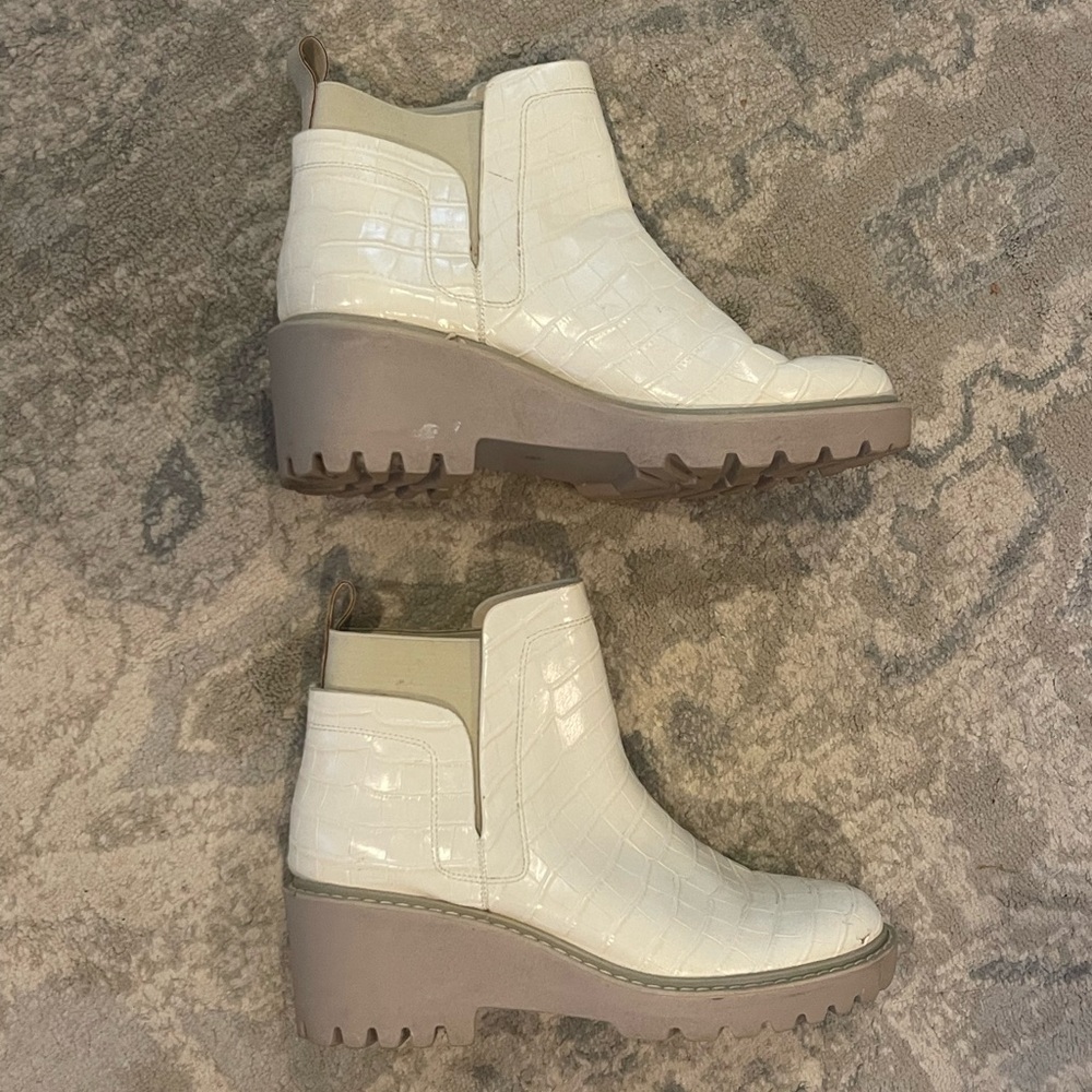 Women’s white booties
